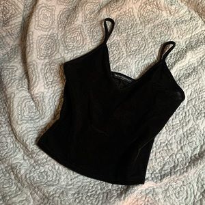 Brandy Melville velvet black tank top